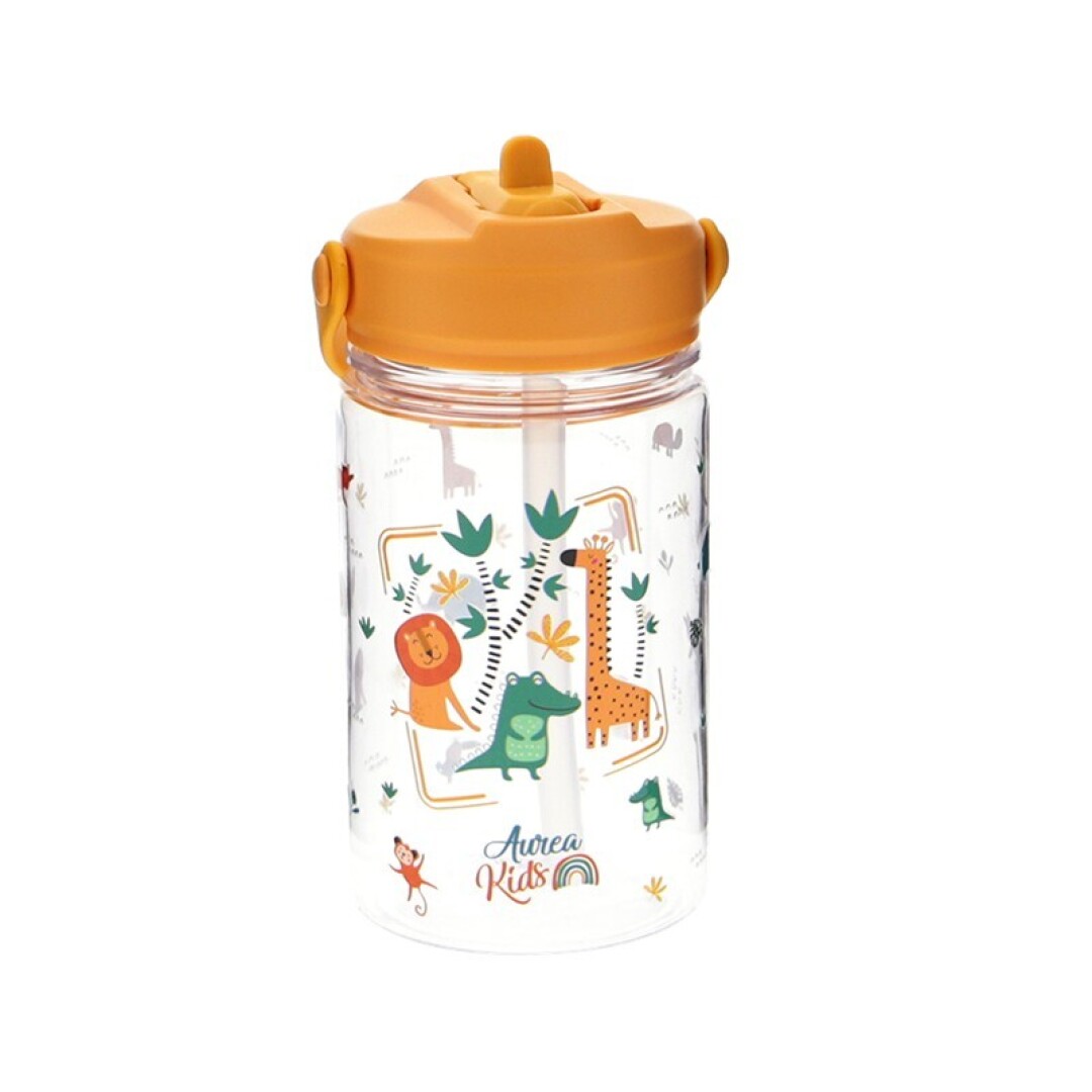 Aurea Bottle Kids – Botella infantil de tritán 350ml con pajita – Mustard Little Safari – Ligera, segura y fácil de usar desde 1 año Aurea Bottle Kids – Botella infantil de tritán 350ml con pajita – Mustard Little Safari – Ligera, segura y fácil de usar desde 1 año