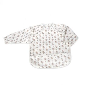 Babero con mangas Botton Flores – Impermeable y ajustable – Walking Mum – Desde 6 meses