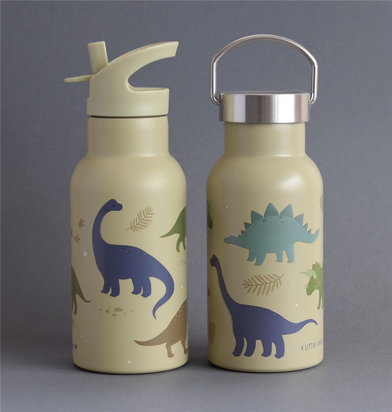 Botella Acero 350 ml Dinosaurios – Botella infantil térmica – A Little Lovely Company – Mantiene bebidas frías desde 3 años 5 Botella Acero 350 ml Dinosaurios – Botella infantil térmica – A Little Lovely Company – Mantiene bebidas frías desde 3 años