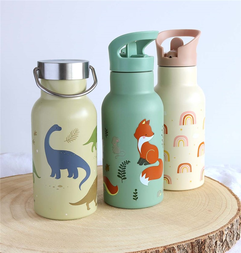 Botella Acero 350 ml Dinosaurios – Botella infantil térmica – A Little Lovely Company – Mantiene bebidas frías desde 3 años 8 Botella Acero 350 ml Dinosaurios – Botella infantil térmica – A Little Lovely Company – Mantiene bebidas frías desde 3 años