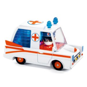 Coche de Metal Hurry Ambulance Crazy Motors de Djeco – Escala 1:43