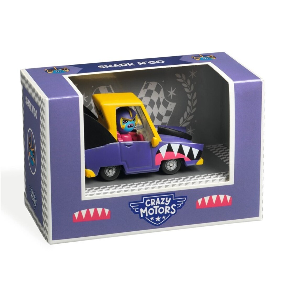 Coche de Metal Shark and Go Crazy Motors de Djeco Coche de Metal Shark and Go Crazy Motors de Djeco
