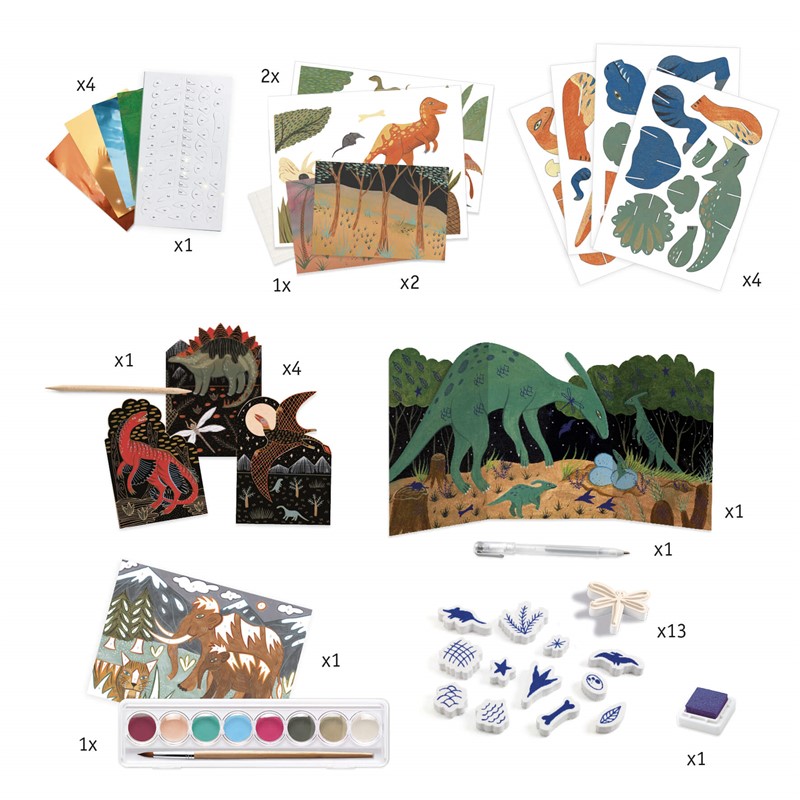 Cofre creativo Dino Box Djeco con 6 actividades de dinosaurios para niños 2 Cofre creativo Dino Box Djeco con 6 actividades de dinosaurios para niños