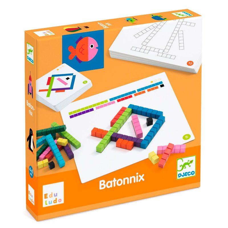 Eduludo Batonnix - Juego de construcción con palitos para desarrollar lógica y creatividad Eduludo Batonnix - Juego de construcción con palitos para desarrollar lógica y creatividad