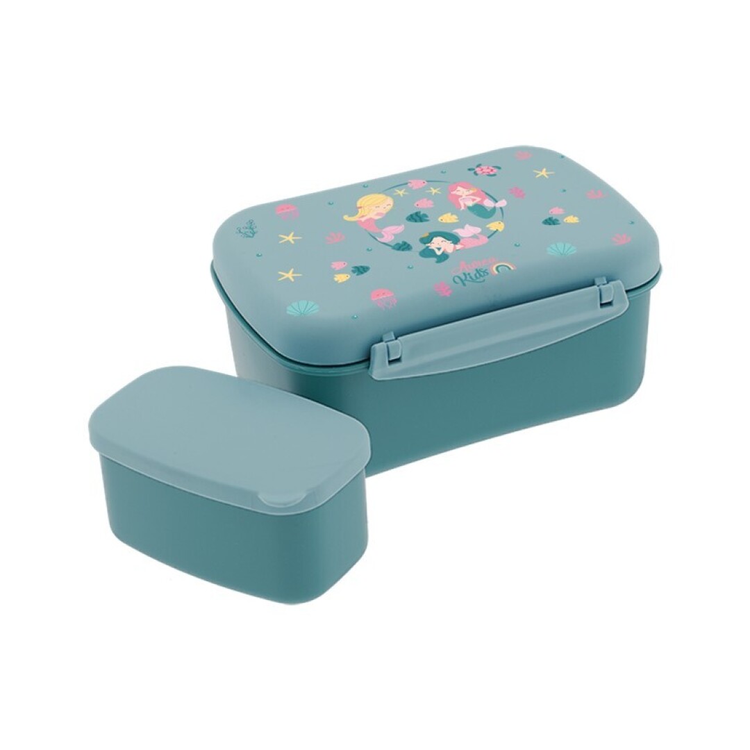 Emerald Mermaid Dreams – Tupper hermético con placa refrigerante y cajita interior – Frescura hasta 5 horas con diseño de sirenas Emerald Mermaid Dreams – Tupper hermético con placa refrigerante y cajita interior – Frescura hasta 5 horas con diseño de sirenas