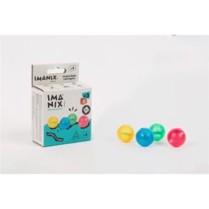 Imanix Tobogán con 4 Imaballs LED – Bolas luminosas para pistas magnéticas – Desde 3 años