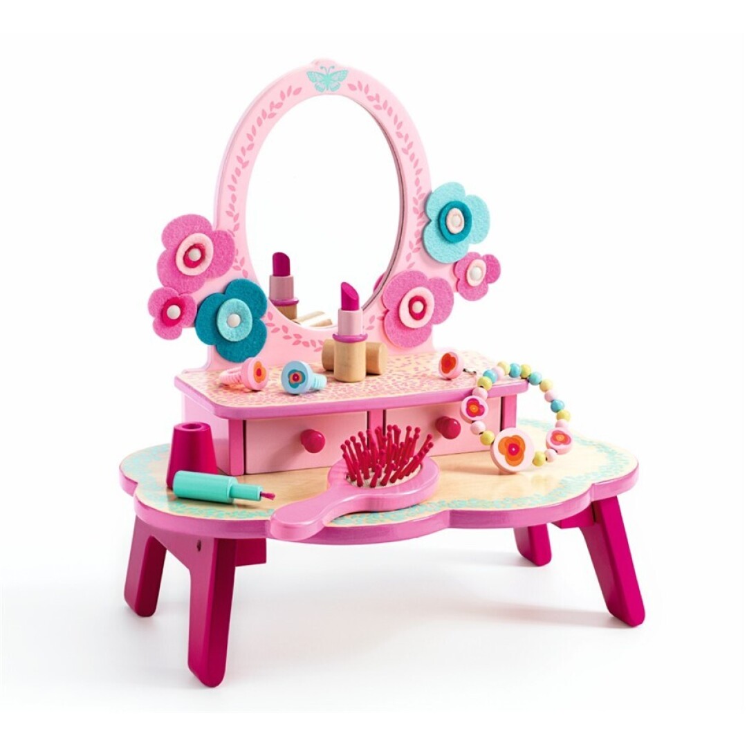 Imitación Flora tocador – Juego simbólico con espejo y accesorios – Djeco – Desde 4 años Imitación Flora tocador – Juego simbólico con espejo y accesorios – Djeco – Desde 4 años