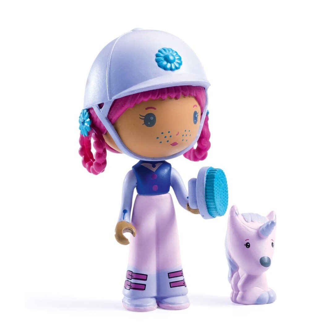 Tinyly Joe y Gala de Djeco – Figura articulada de jinete con unicornio y accesorios Tinyly Joe y Gala de Djeco – Figura articulada de jinete con unicornio y accesorios