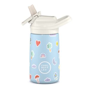 Botella Isotérmica Infantil Cool Bottles Kiddie Rainbow Clouds 350 ml – Con pajita y sistema antifugas