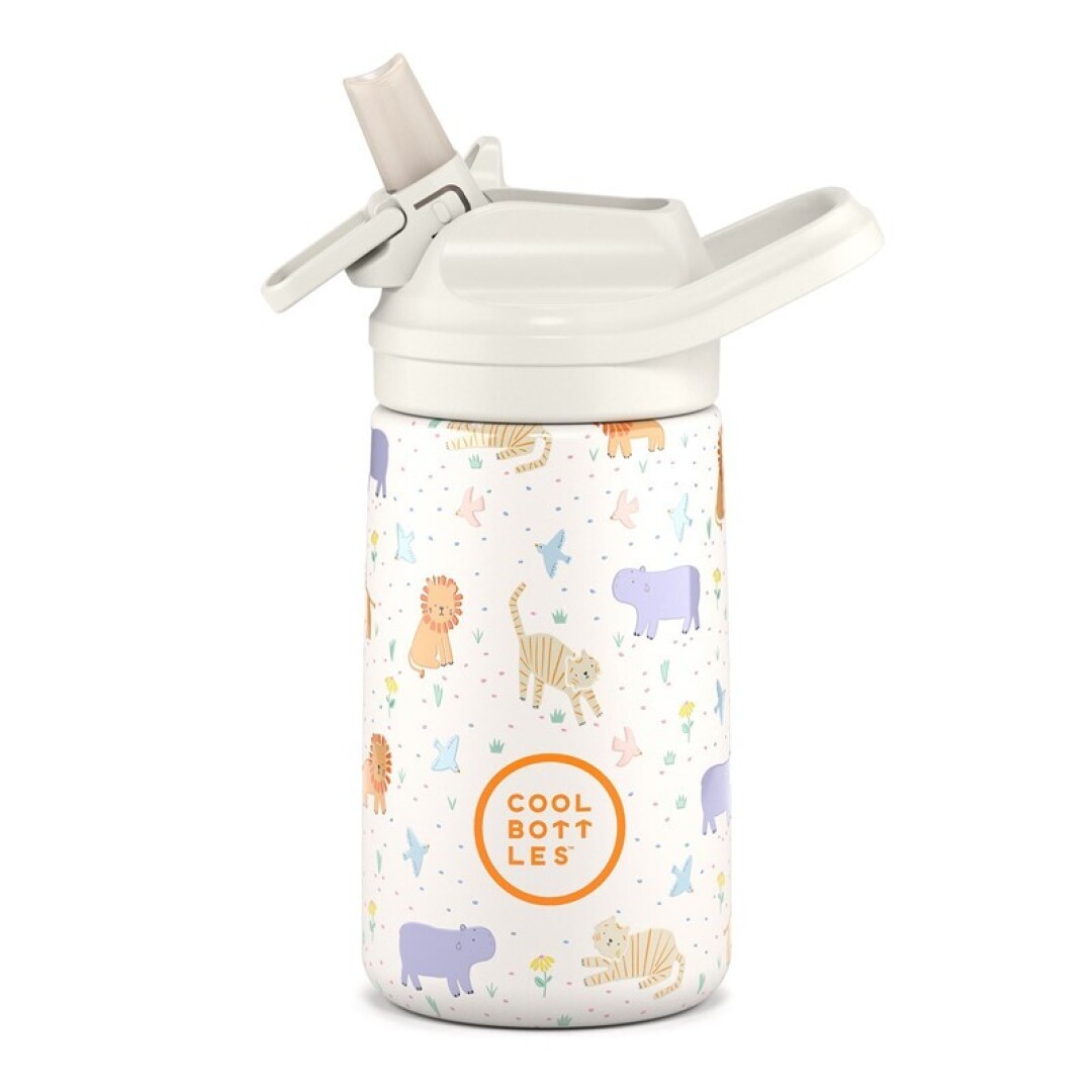 Botella Isotérmica Infantil Cool Bottles Kiddie Roar Time 350 ml – Con pajita y sistema antifugas Botella Isotérmica Infantil Cool Bottles Kiddie Roar Time 350 ml – Con pajita y sistema antifugas