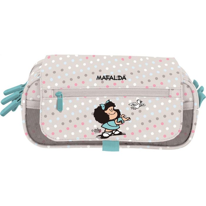 Portatodo triple con solapa Mafalda 25 bird Portatodo triple con solapa Mafalda 25 bird