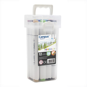 Rotuladores Doble Punta – Campus Topicolor – 12 colores – Versatilidad para dibujo y escritura