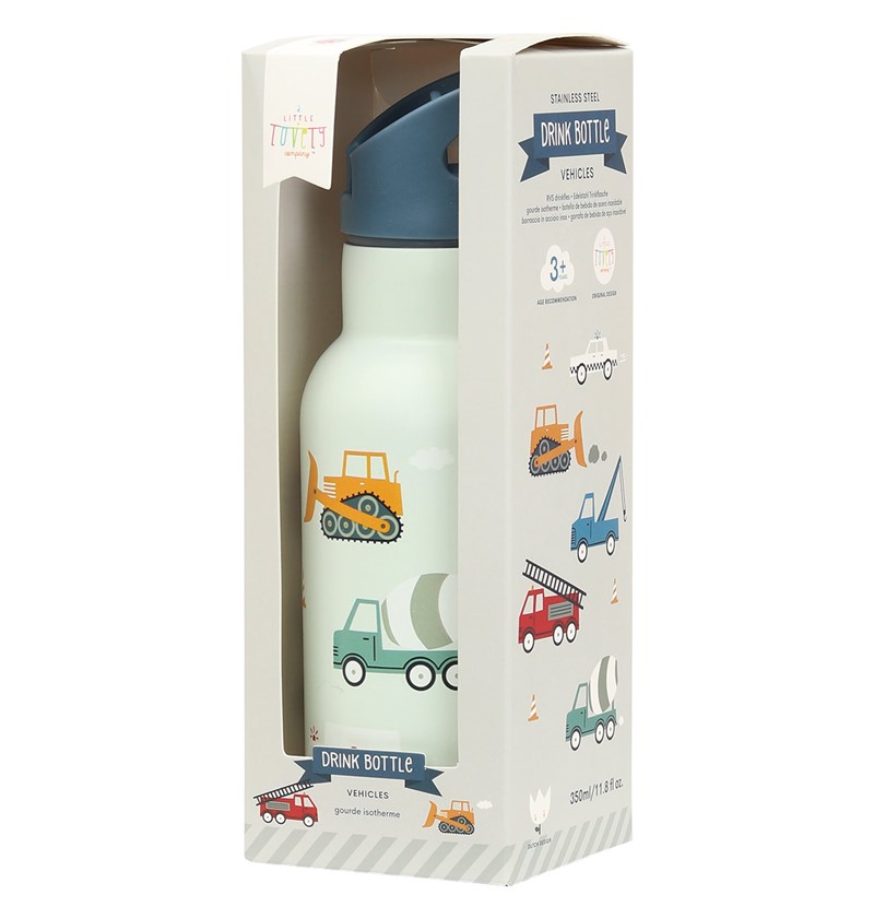 Botella de Acero Infantil A Little Lovely Company Vehículos 350 ml – Isotérmica y con pajita 4 Botella de Acero Infantil A Little Lovely Company Vehículos 350 ml – Isotérmica y con pajita