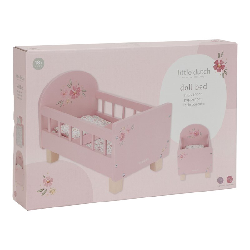 Camita FSC con Textil Flores y Mariposas – Little Dutch – Cama de madera para muñecas +18m 11 Camita FSC con Textil Flores y Mariposas – Little Dutch – Cama de madera para muñecas +18m
