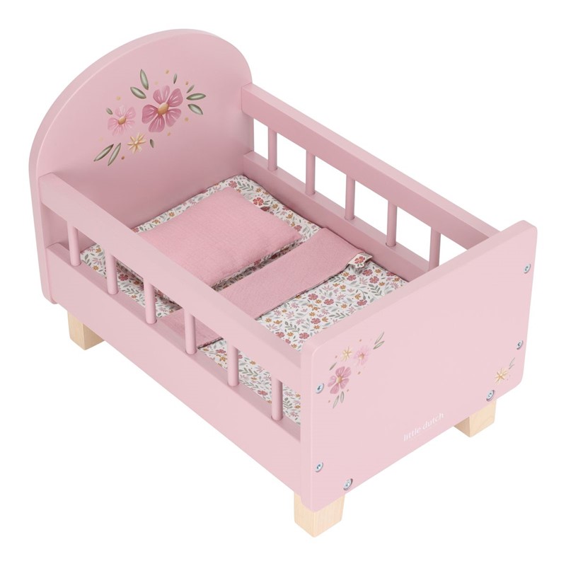 Camita FSC con Textil Flores y Mariposas – Little Dutch – Cama de madera para muñecas +18m 3 Camita FSC con Textil Flores y Mariposas – Little Dutch – Cama de madera para muñecas +18m