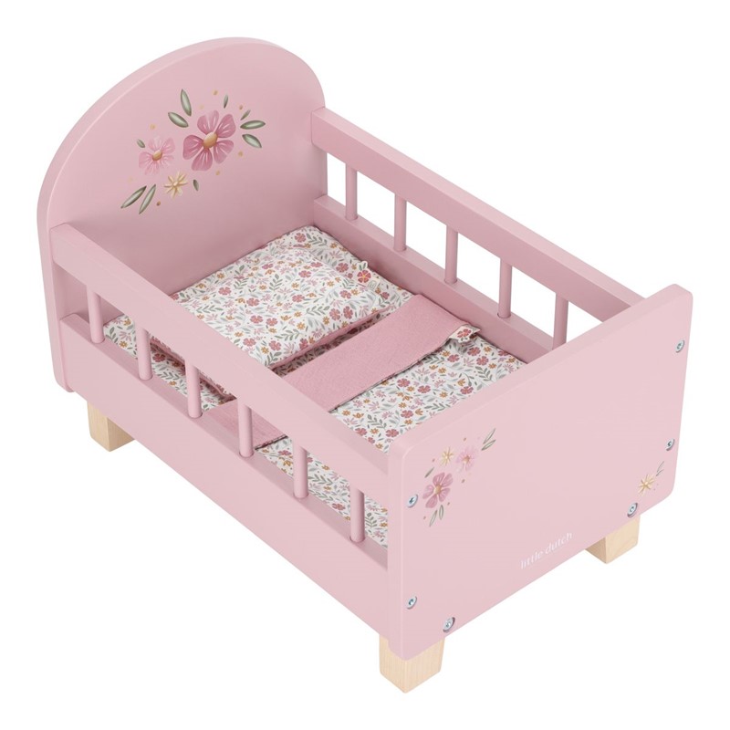 Camita FSC con Textil Flores y Mariposas – Little Dutch – Cama de madera para muñecas +18m 4 Camita FSC con Textil Flores y Mariposas – Little Dutch – Cama de madera para muñecas +18m