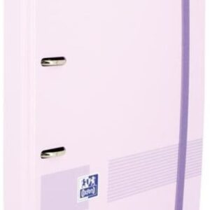 Carpebloc polyfoam a4+ 4 anillas 35mm con recambio cuadrícula 5x5 color malva pastel