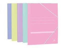 Carpeta folio solapa colores pasteles surtidos