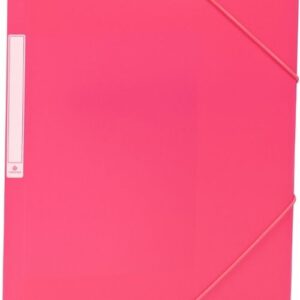 Carpetas gomas solapas Fº translucido rosa PP