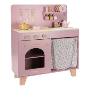 Cocina Rosa FSC – Cocina de madera infantil con accesorios – Little Dutch – Juego simbólico desde 3 años