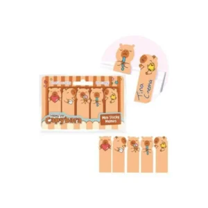 Notas adhesivas Capibara – Blíster con 5 figuras diferentes – Trendhaus – Divertidas y prácticas para organizarse