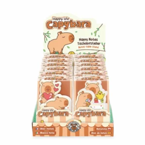 Set de notas adhesivas Happy Capybara – Papelería infantil – Trendhaus – Coloridas y prácticas para estudiar y organizarse