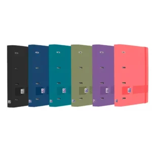 carpebloc polyfoam A4+ 4 anillas 35mm con recambio cuadrícula 5x5 colores surtidos