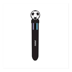 Bolígrafo 10 Colores en 1 Football – Bolígrafo multicolor infantil – Diseño deportivo – Escritura creativa para el colegio
