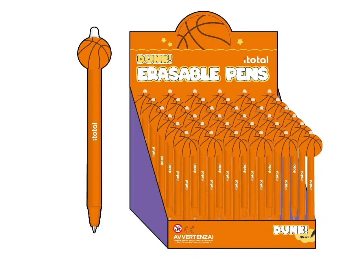 Bolígrafo Borrable Basketball – Bolígrafo de tinta termosensible – iTotal – Escritura limpia y diseño deportivo Bolígrafo Borrable Basketball – Bolígrafo de tinta termosensible – iTotal – Escritura limpia y diseño deportivo