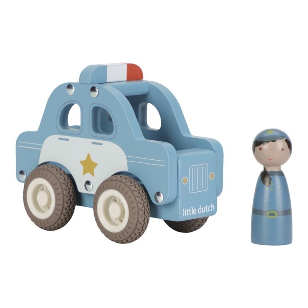 Coche de Policía FSC – Vehículo de madera – Little Dutch – Juego simbólico y sostenible desde 18 meses Coche de Policía FSC – Vehículo de madera – Little Dutch – Juego simbólico y sostenible desde 18 meses