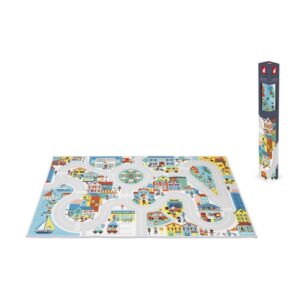 Cross Roads – Alfombra Ciudad – Alfombra de juego antideslizante – Janod – Imaginación y juego simbólico desde 2 años