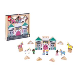 Cross Roads – Bloques Reino Mágico – Juego de construcción de madera – Janod – Creatividad y fantasía desde 2 años
