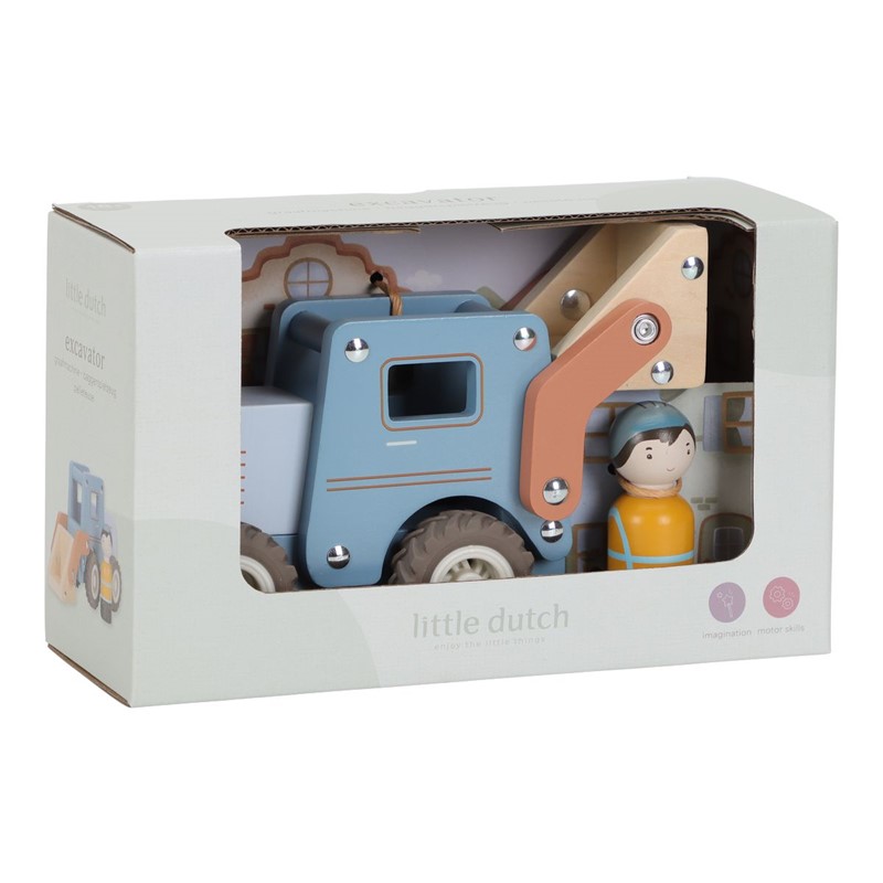 Excavadora FSC – Vehículo de construcción de madera – Little Dutch – Juego simbólico desde 18 meses 6 Excavadora FSC – Vehículo de construcción de madera – Little Dutch – Juego simbólico desde 18 meses