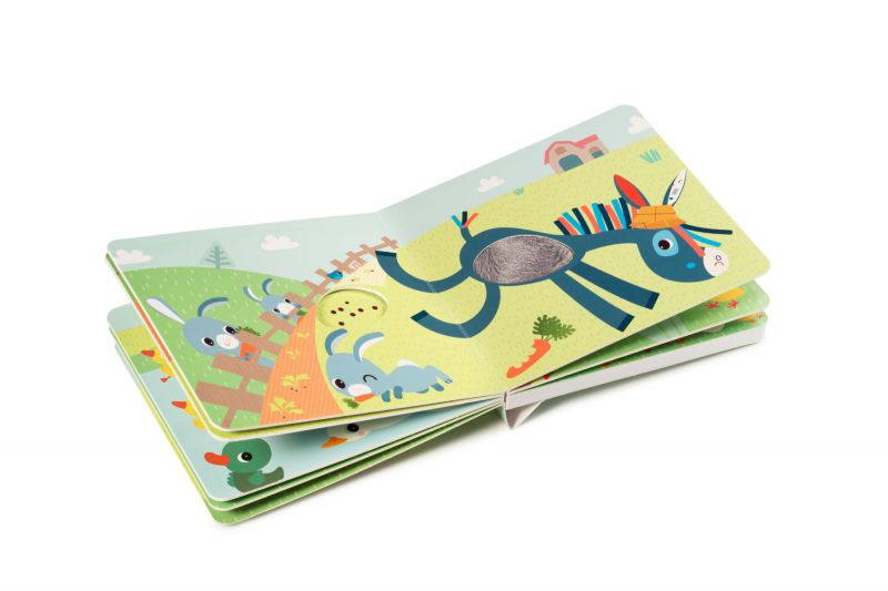 Libro de sonidos y texturas inspirado en la granja – Libro sensorial infantil – Lilliputiens – Estimulación temprana desde 12 meses 4 Libro de sonidos y texturas inspirado en la granja – Libro sensorial infantil – Lilliputiens – Estimulación temprana desde 12 meses