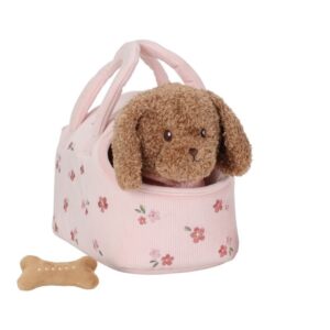 Perrito peluche Jackie con bolsa – Peluche con accesorios – Little Dutch – Compañero suave desde 12 meses