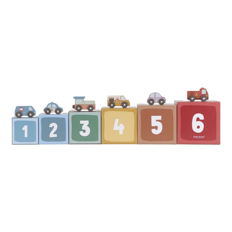 Torre Encajable Ciudad con Coches – Juego de apilado y encaje – Little Dutch – Estimula la motricidad desde 18 meses 7 Torre Encajable Ciudad con Coches – Juego de apilado y encaje – Little Dutch – Estimula la motricidad desde 18 meses
