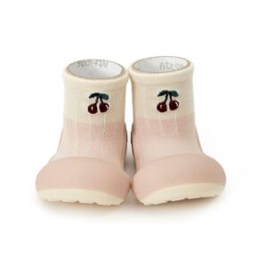 Zapatos Attipas Cherry Pink suela bicolor – Calzado ergonómico bebé – Attipas – Primeros pasos cómodos y seguros desde 0 meses