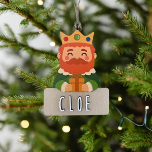 Adorno de Navidad Personalizado Rey Gaspar – Decoración navideña en madera – Vintiun – Personalizable con nombre