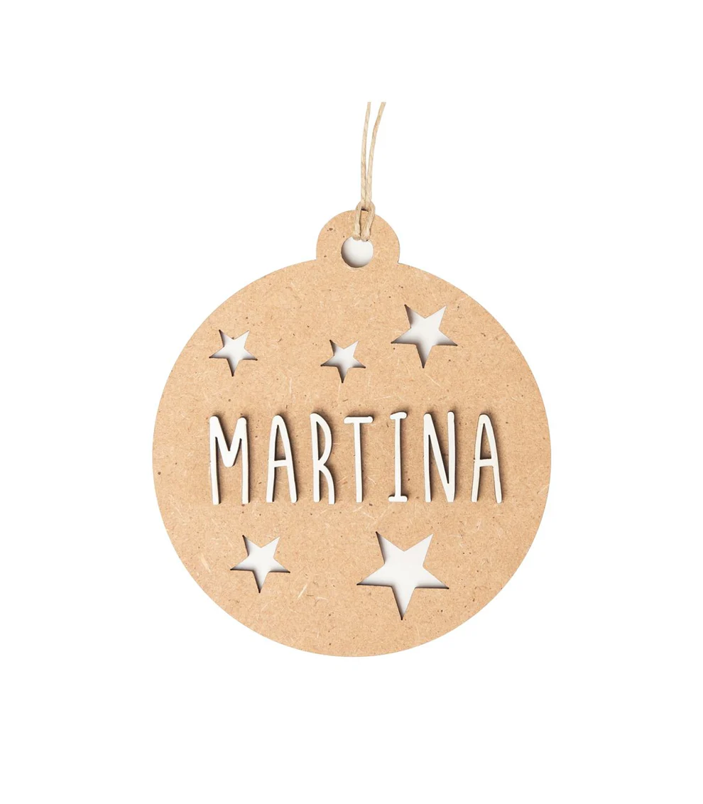 Bola de Navidad de Madera Personalizada – Decoración navideña sostenible – Vintiun – Personalizable con nombre Bola de Navidad de Madera Personalizada – Decoración navideña sostenible – Vintiun – Personalizable con nombre