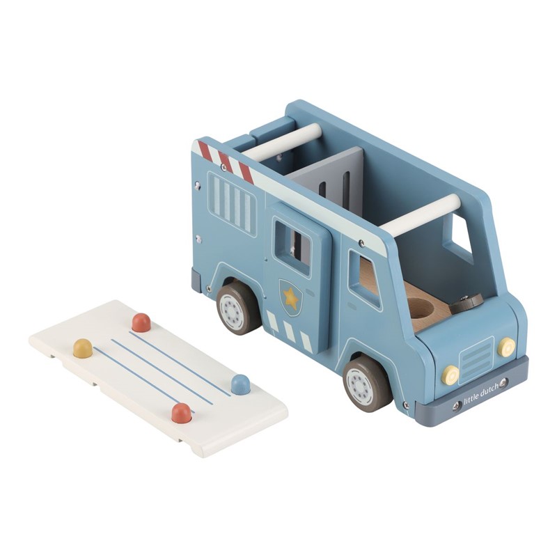 Furgón Policial FSC – Camión de policía de madera – Little Dutch – Juego simbólico desde 2 años 6 Furgón Policial FSC – Camión de policía de madera – Little Dutch – Juego simbólico desde 2 años