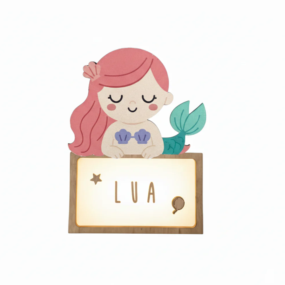 Lámpara de Sobremesa Sirena – Luz quitamiedos decorativa – Vintiun – Personalizable con nombre Lámpara de Sobremesa Sirena – Luz quitamiedos decorativa – Vintiun – Personalizable con nombre