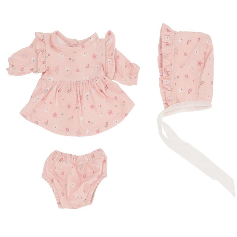 Muñeco Helena con Vestido y Gorrito Pink Flowers – Muñeco de cuerpo blandito 34 cm – Tutete – Juego simbólico desde 3 años 2 Muñeco Helena con Vestido y Gorrito Pink Flowers – Muñeco de cuerpo blandito 34 cm – Tutete – Juego simbólico desde 3 años