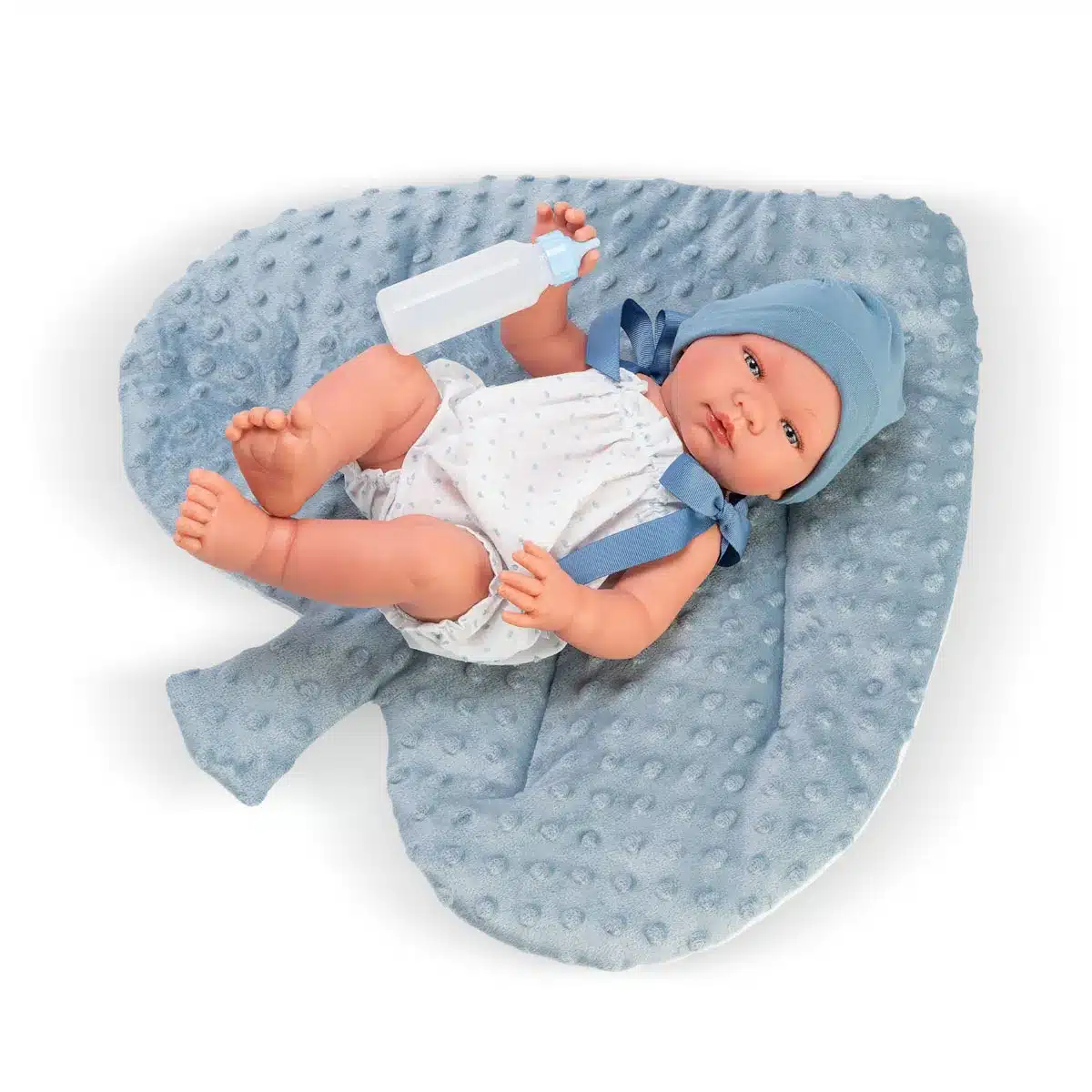Pablo Conjunto Pelele Plumeti y Cojín Hoja – Muñeco de 43 cm cuerpo completo de vinilo – Así – Pelón, sexado y apto para el baño desde 3 años Pablo Conjunto Pelele Plumeti y Cojín Hoja – Muñeco de 43 cm cuerpo completo de vinilo – Así – Pelón, sexado y apto para el baño desde 3 años