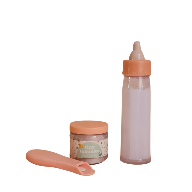 Set Regalo Biberón y Tarro de Cereales Tiny Tummies – Tiny Harlow – Juego de imitación con efecto mágico desde 3 años Set Regalo Biberón y Tarro de Cereales Tiny Tummies – Tiny Harlow – Juego de imitación con efecto mágico desde 3 años