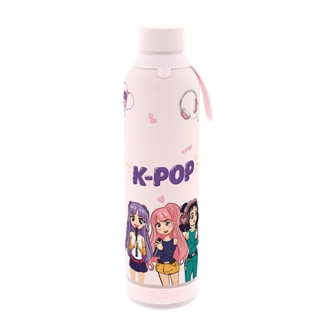 Botella Térmica 600 ml con Altavoz Pink K-Pop – Botella isotérmica con música integrada – Lovely Story Botella Térmica 600 ml con Altavoz Pink K-Pop – Botella isotérmica con música integrada – Lovely Story