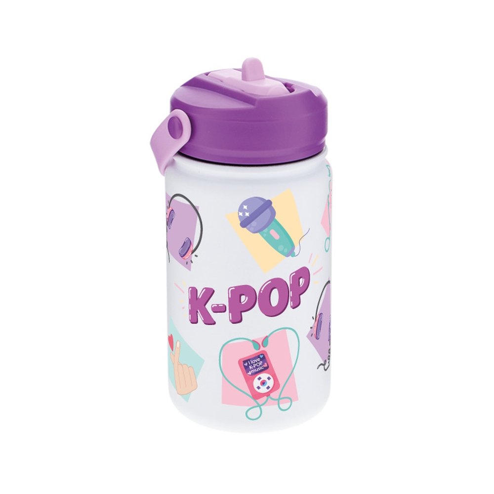 Botella Térmica con Pajita 330 ml Purple K-Pop – Botella isotérmica colección K-Pop – Lovely Story Botella Térmica con Pajita 330 ml Purple K-Pop – Botella isotérmica colección K-Pop – Lovely Story