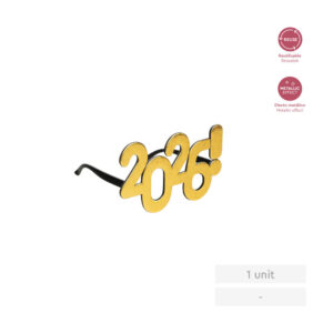 Gafas nuevo año 2026 dorada 1ud