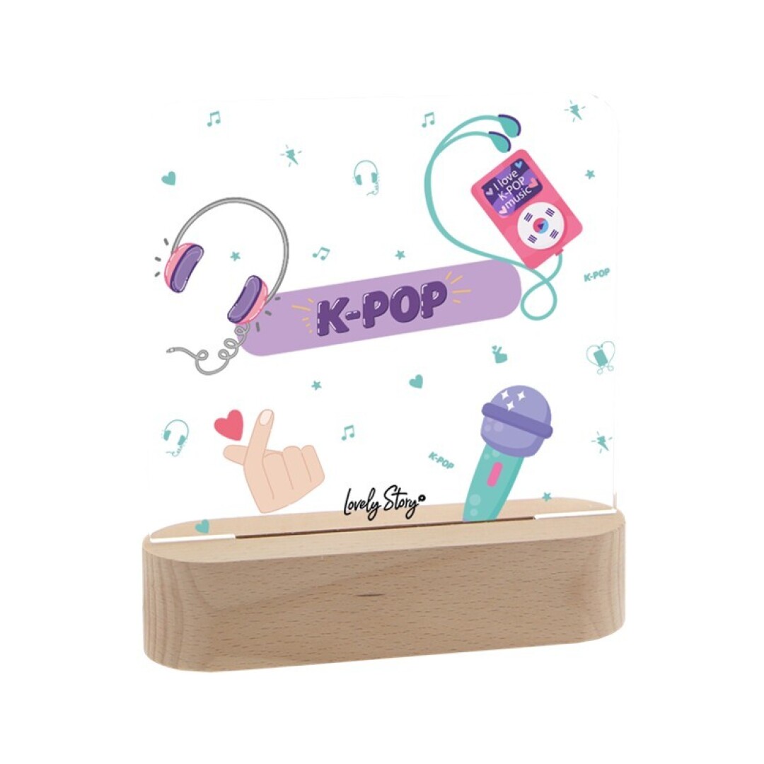 Lámpara de Madera Personalizable con Rotulador – K-Pop Vibes – Lovely Story – Decoración luminosa creativa Lámpara de Madera Personalizable con Rotulador – K-Pop Vibes – Lovely Story – Decoración luminosa creativa