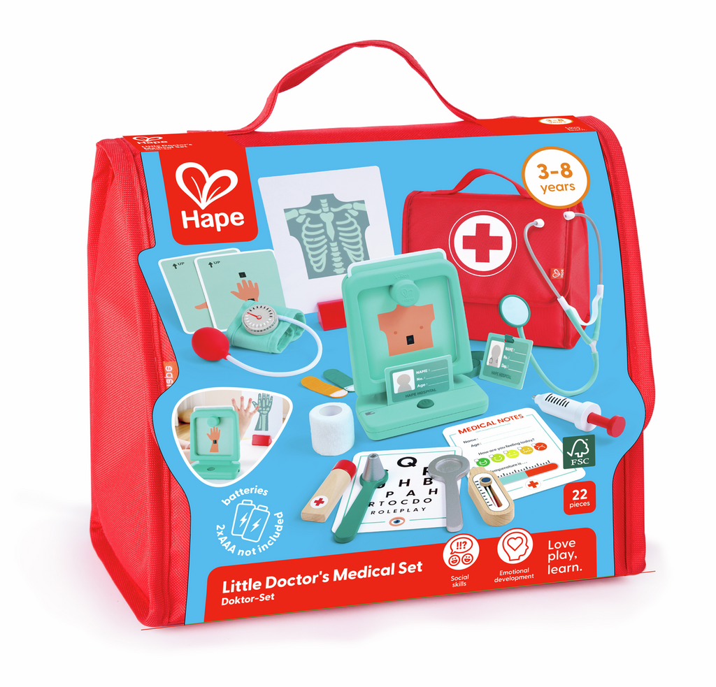 Set Médico del Pequeño Doctor – Juego simbólico de medicina con rayos X – Desarrollo emocional y social desde 3 años Set Médico del Pequeño Doctor – Juego simbólico de medicina con rayos X – Desarrollo emocional y social desde 3 años