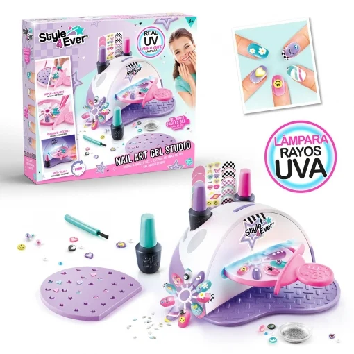 Style4Ever Estudio de Uñas de Gel – Set creativo de manicura con luz UV – Canal Toys – Manualidades y estética para niñas desde 8 años Style4Ever Estudio de Uñas de Gel – Set creativo de manicura con luz UV – Canal Toys – Manualidades y estética para niñas desde 8 años
